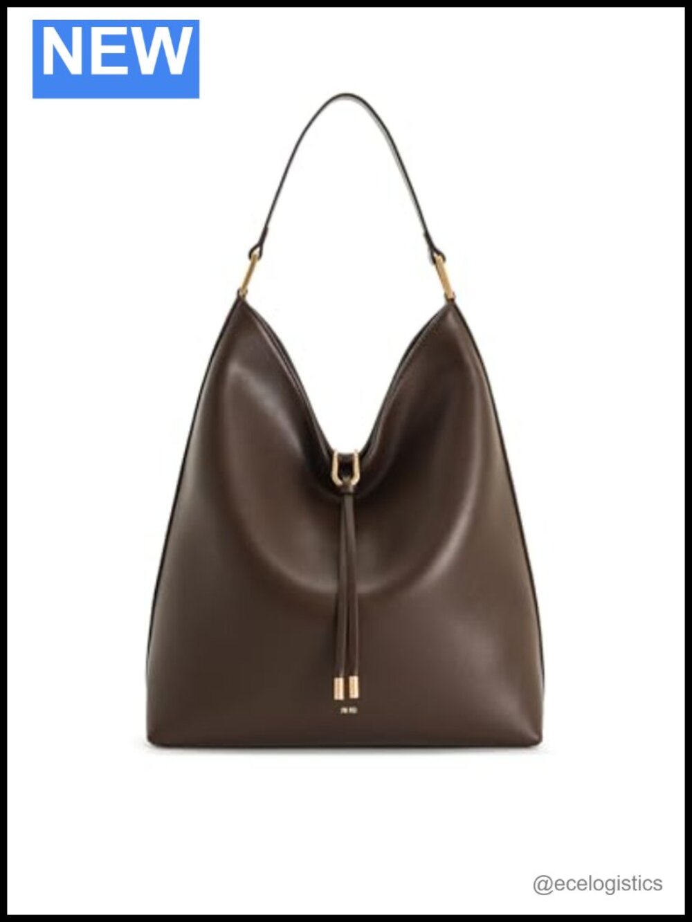 Faux Suede Shoulder Bag Vegan Leather Gold Hardware Handbag